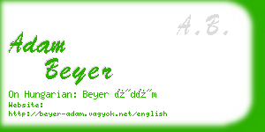 adam beyer business card